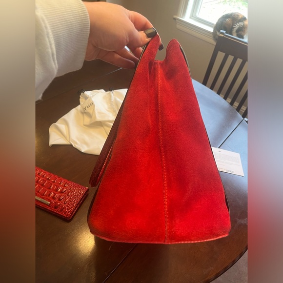 ***LAST CHANCE*** Brahmin HTF EUC Joan Tote in Scarlet Lusanne BAG ONLY!! - Picture 9 of 12